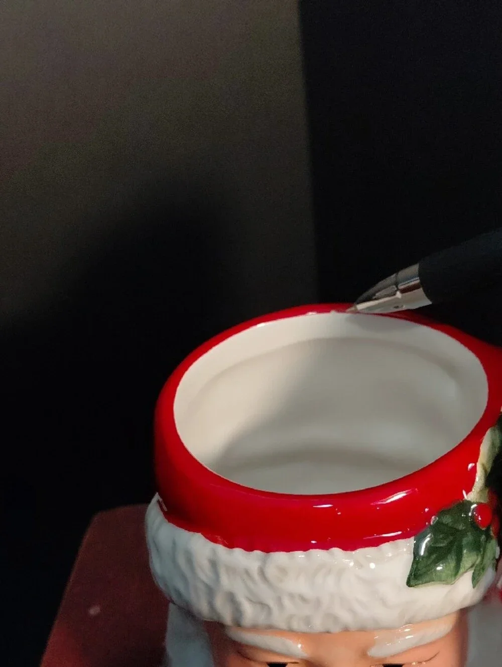 Certified International Santa Face Ceramic Mug in Red and White